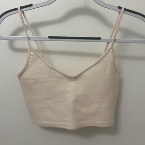 Aritzia (Sunday Best) cream cropped tank top.